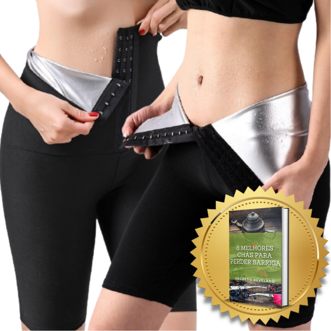 Shorts Sweat Efeito Sauna – Modelagem e Conforto | Brinde Exclusivo