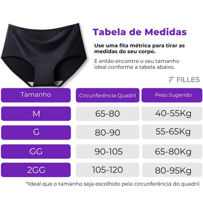 (Compre 1 Leve 10) Calcinha Premium Duplo Corte à Laser - Frete Grátis